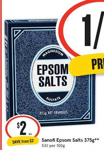 IGA Sanofi epsom salts offer