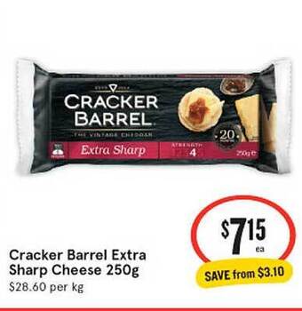 IGA Cracker barrel extra sharp cheese offer