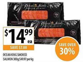 Supabarn Ocean king smoked salmon offer