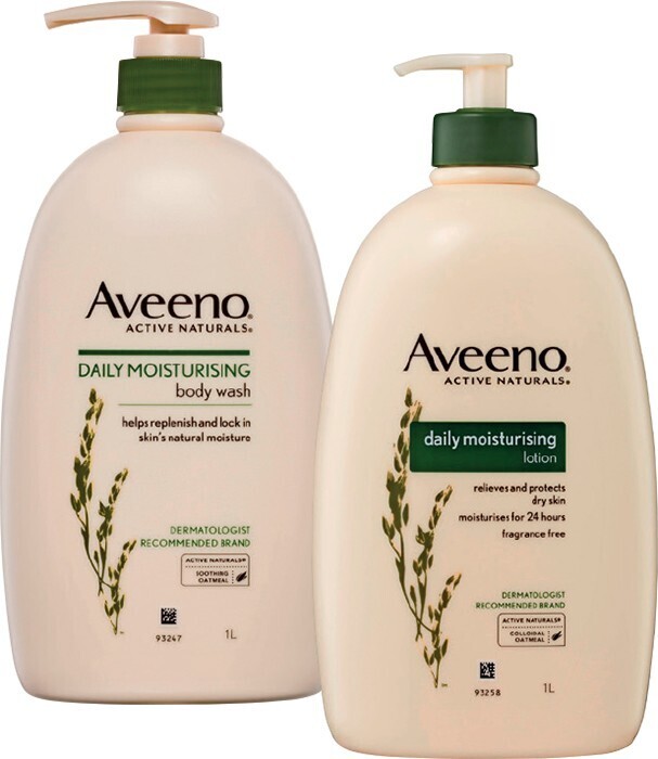 Aveeno daily moisturising body wash or lotion 1l offer at Soul