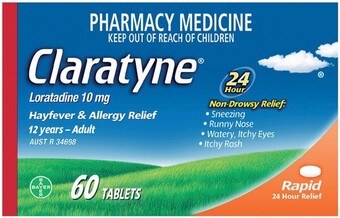 Claratyne hayfever & allergy relief 60 tablets