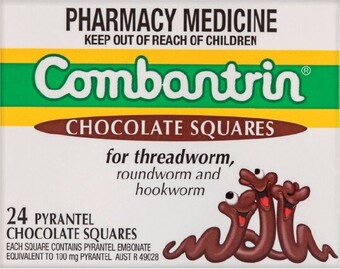 Combantrin 24 chocolate squares