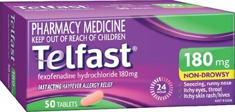 Telfast 180mg 50 tablets