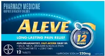 Pharmacist Advice Aleve up to 12 hours 12 tablets offer