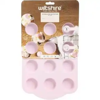 BIG W Wiltshire bend n bake 12 cup mini muffin pan - pink offer