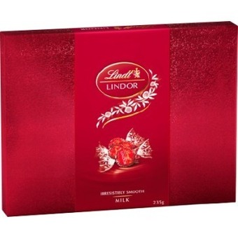 BIG W Lindt lindor milk chocolate box 235g offer