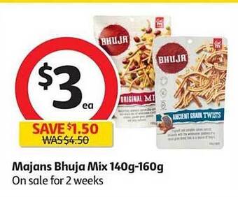 Coles Majans bhuja mix 140g-160g offer