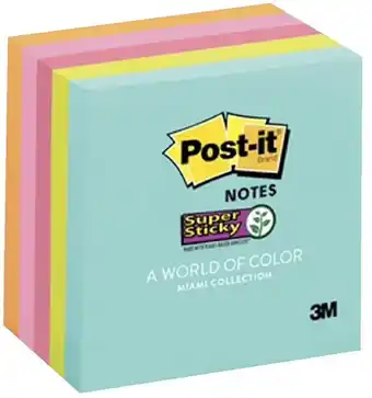 Officeworks Post-it super sticky notes 76 x 76mm 5 pack - miami offer