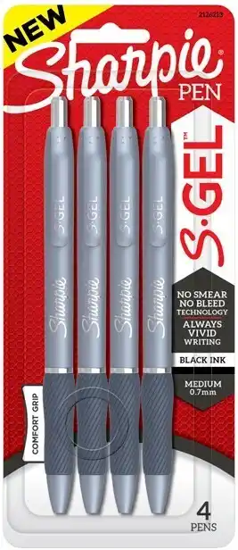 Officeworks Sharpie s-gel pens 4 pack - blue offer
