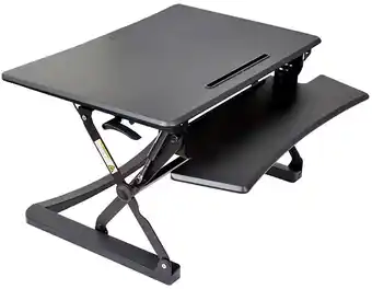 Officeworks Stilford professional sit stand desk 890mm - black offer