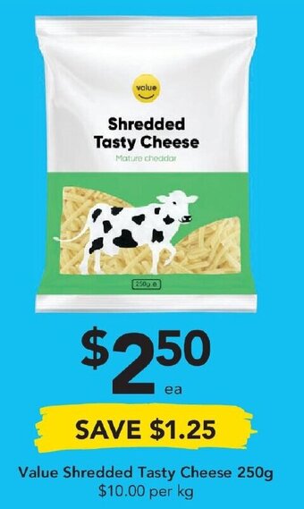 Drakes Value Shredded Tasty Cheese 250g offer