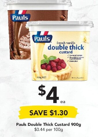 Drakes Pauls Double Thick Custard 900g offer