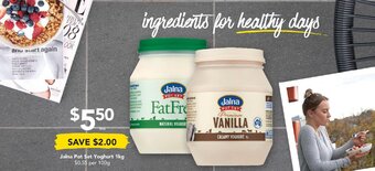 Drakes Jalna Pot Set Yoghurt 1kg offer