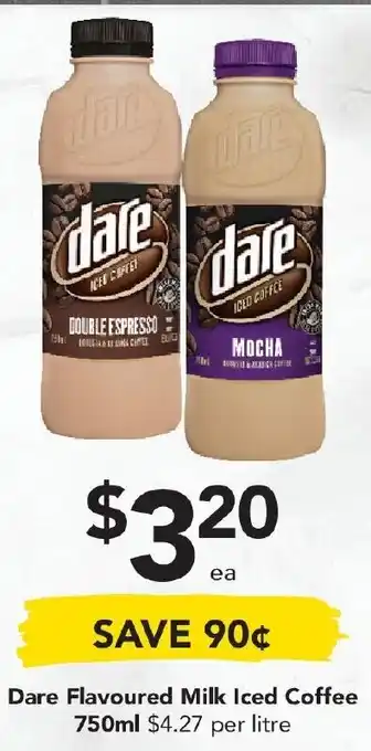 Drakes Dare Flavoured Milk Iced Coffee 750ml offer