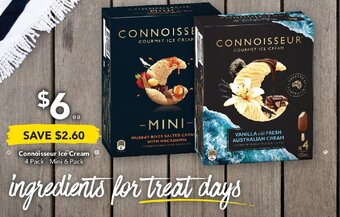 Drakes Connoisseur Ice Cream 4 Pack - Mini 6 pack offer