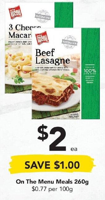 On The Menu Meals 260g