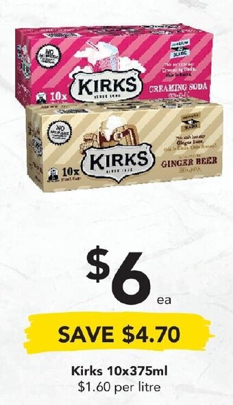Drakes Kirks 10x375ml offer