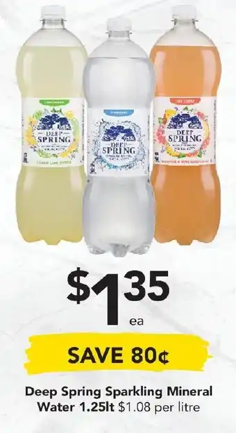Drakes Deep Spring Sparkling Mineral Water 1,25L offer