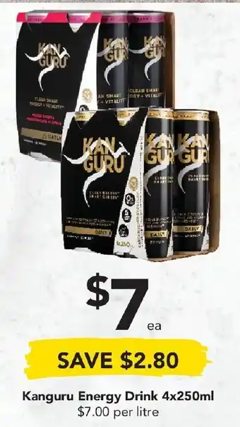 Kanguru Energy Drink 4x250ml