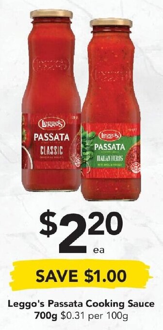 Drakes Leggo's Passata Cooking Sauce 700g offer