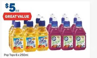 Foodland Pop tops 6 x 250ml offer