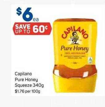Foodland Capilano pure honey squeeze offer