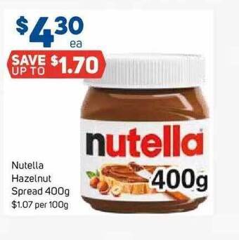 Foodland Nutella hazelnut spread offer