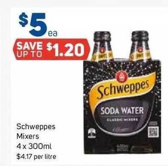 Foodland Schweppes mixers offer