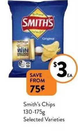 Foodworks Smith's chips offer