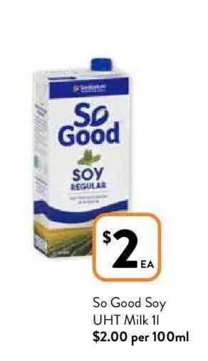 Foodworks So good soy uht milk offer