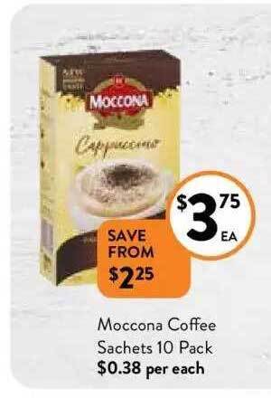 Foodworks Moccona coffee sachets offer