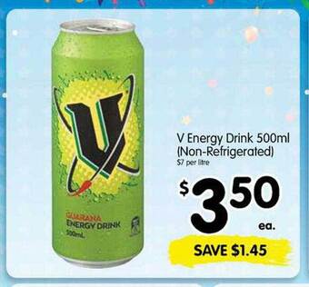 Spar V energy drink 500ml offer