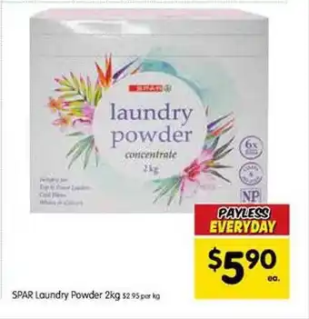 Spar Spar laundry powder 2 kg offer