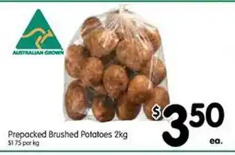 Spar Prepacked brushed potatoes 2 kg offer