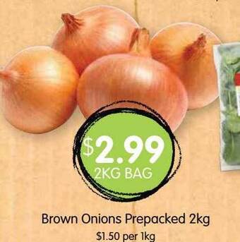 Spudshed Brown onions prepacked offer