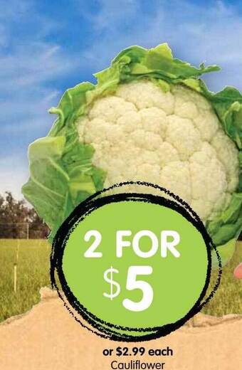 Spudshed Cauliflower offer