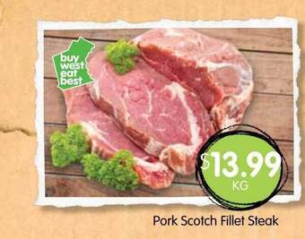 Pork scotch fillet steak