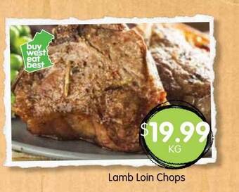 Spudshed Lamb loin chops offer