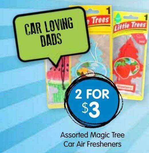 Magic tree car air fresheners offer at Spudshed