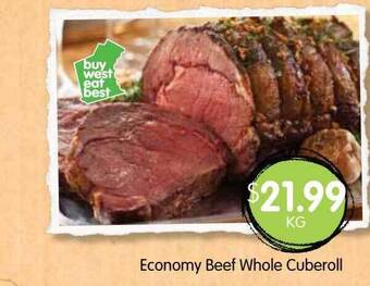 Spudshed Economy beef whole cuberoll offer