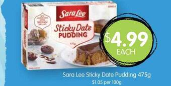 Spudshed Sara lee sticky date pudding offer