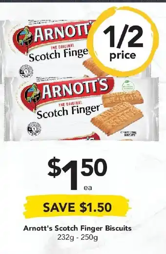 Drakes Arnott's Scotch Finger Biscuits 232g-250g offer