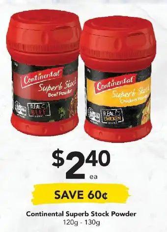 Drakes Continental Superb Stock Powder 120g-130g offer