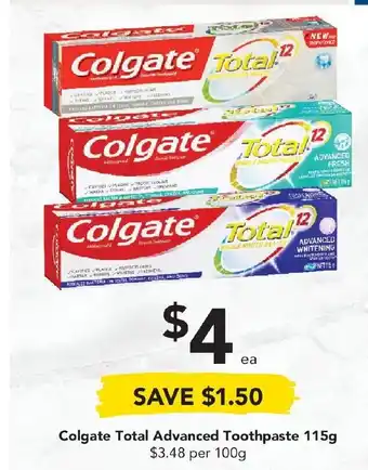 Colgate Total Advanced Toothpaste 115g