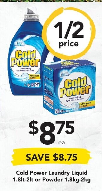 Drakes Cold Power Laundry Liquid 1.8-2lt or Powder 1.8-2kg offer