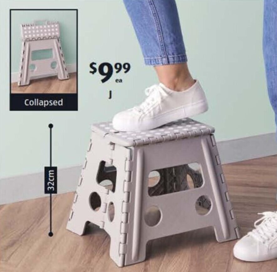 Folding Step Stool 32cm offer at ALDI