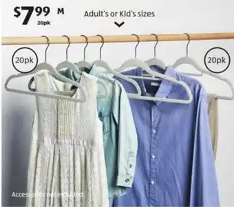 ALDI Velvet Touch Hangers offer