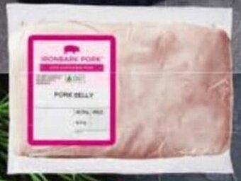 ALDI Ironbark Pork Belly per kg offer