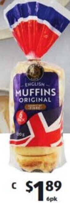 ALDI Bakers Life English Muffins 6pk/400g offer