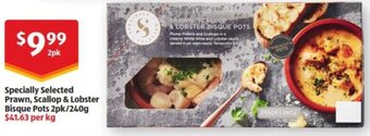 ALDI Specially Selected Prawn, Scallop & Lobster Bisque Pots 2pk/240g offer